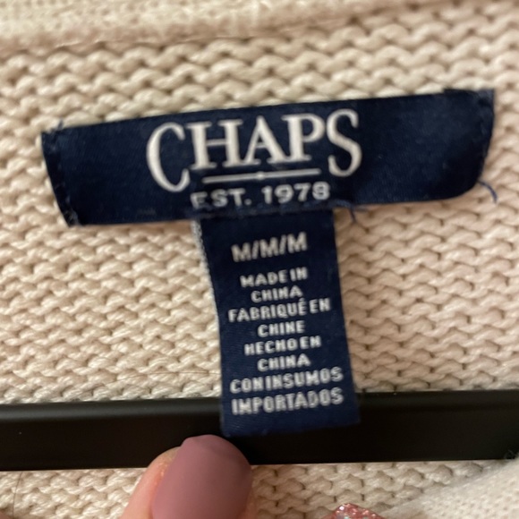 Chaps sweater, side medium, cream colored, excellent condition - Picture 2 of 4